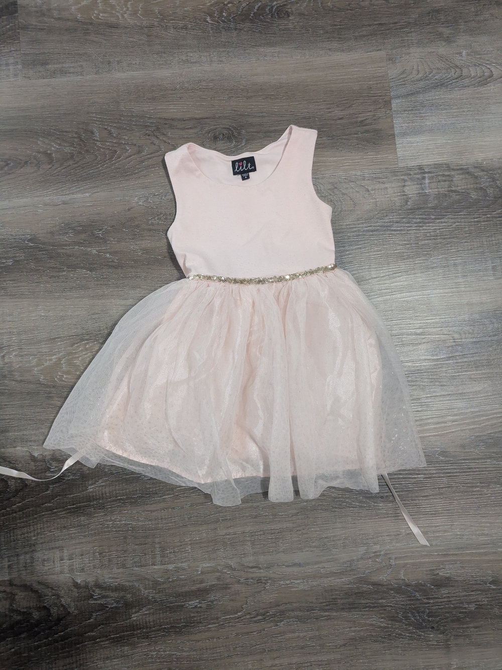 lilt Light Pink Tulle Dress with Sequin Waist